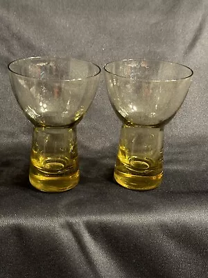 Pair Of 2  Vintage Amber Martini Glass Mid Century Modern MCM Retro • $19.99