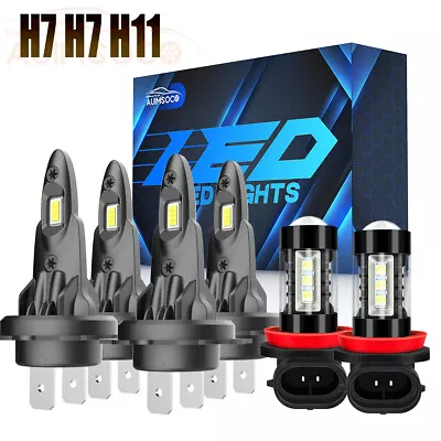 For Volkswagen Passat 2012-2015 Led Headlight Hi/Lo+Fog Light Bulbs 6000K White • $79.99