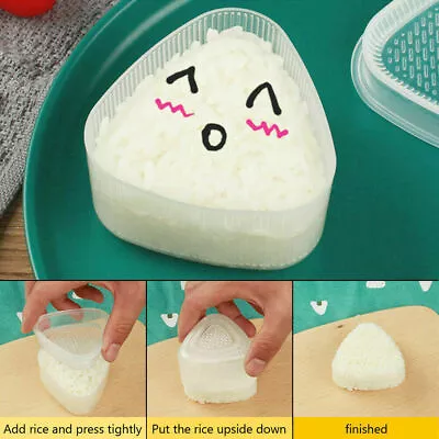 DIY Sushi Mold Onigiri Rice Ball Food Press Triangular Sushi Maker Mold Kits • £2.99