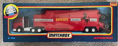 Matchbox K-136 Boxed Ferrari Car Transporter With 2 Cars • £60