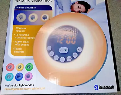New Vivitar Sunrise/Sundown Bluetooth Alarm-Clock-speaker Led Display+ships Free • $14.49
