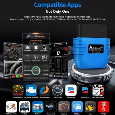 £25 • Buy NEXAS NexLink Bluetooth 5.0 OBDII Scanner For IPhone Android Windows