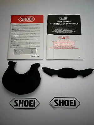 Shoei Helmet Neotec Accessories Bag  Breath Guard Chin Curtain Manuals Stickers • $28.95