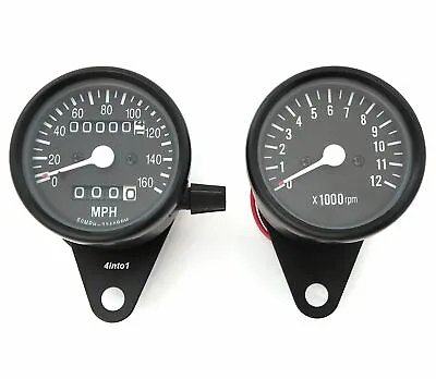 MPH Mini Speedometer 2240:60 & Tachometer 1:7 - Black • $88.95