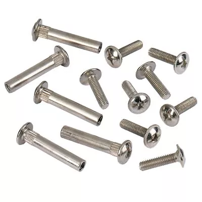 M4 Connector Bolts Screws Kitchen Bedroom Cabinet Cupboard Furniture Pack Of 10 • £2.89