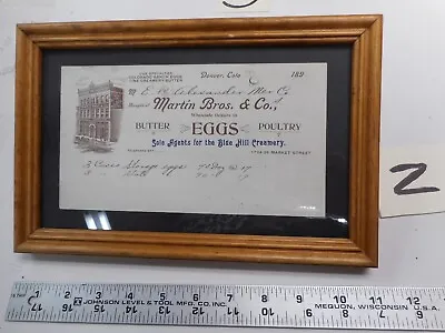 Martin Bros. & Co. Letterhead Invoice 1898 Denver Colo. • $10