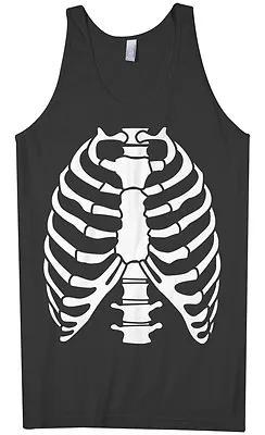 $16.95 • Buy Skeleton Rib Cage Halloween Costume Men's Tank Top