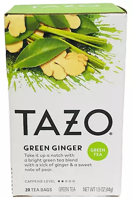 £5.40 • Buy Tazo Green Ginger Green Tea 20 Tea Bags 1.5 Oz