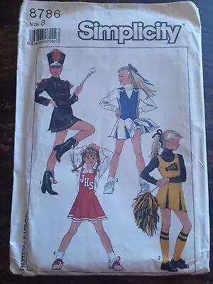 Simplicity 8786 GIRLS Cheerleader Cheer UNIFORM Majorette School Pattern UNCUT • $3