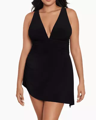 New Magicsuit 6008007W 'Celine' 1-Piece Swim Dress Plus Size 24W Black  $194 • $74.50