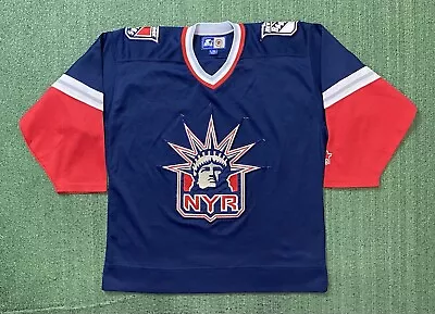 Vintage Starter New York Rangers Lady Liberty Jersey Youth Size L/XL Embroidered • $39.99