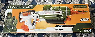 Nerf - Halo MA40 Assault Rifle Motorised Dart Action Blaster Gun - Brand New  • £45