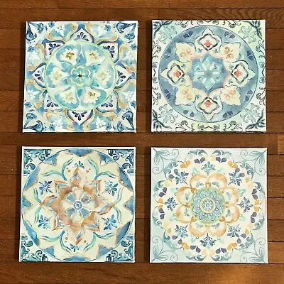 Traditional Moroccan Canvas Wall Art 4 Pieces 12' X 12  • $43.31