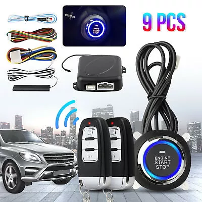 $34.98 • Buy Universal 12V Car Keyless Entry Engine Start Alarm System Push Button Start N1Z7