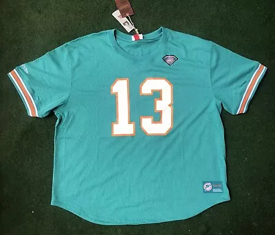 Men Size  3XLB Miami Dolphins Throwback NFL Jersey 56 Mitchell & Ness #13 Marino • $62.70