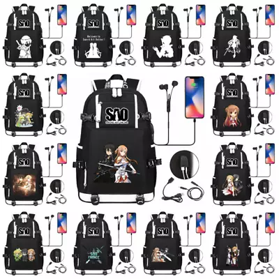 Anime Sword Art Online School Backpack Cosplay SAO Rucksack Travel Laptop Bags • $59.07