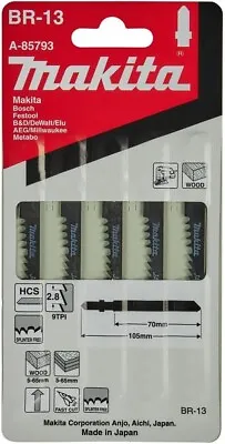 Makita A-85793 Jigsaw Blades For Worktop Finish – Pack Of 5 – RRP £8 • £4.65