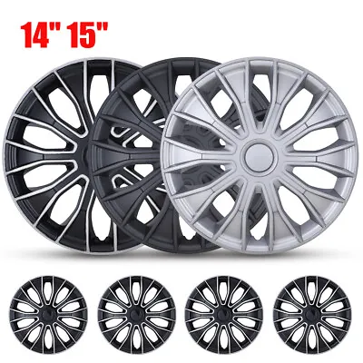 14  15 Inch Set Of 4 Wheel Covers Snap On Full Hub Caps R15 R14 Tire & Steel Rim • $47.99