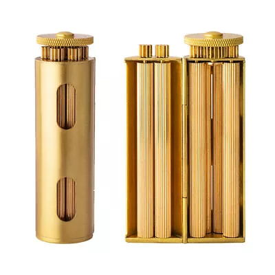 Cylindrical Solid Brass Vintage Manual Cigarette Rolling Machine Fit 70-75MM • $47.49