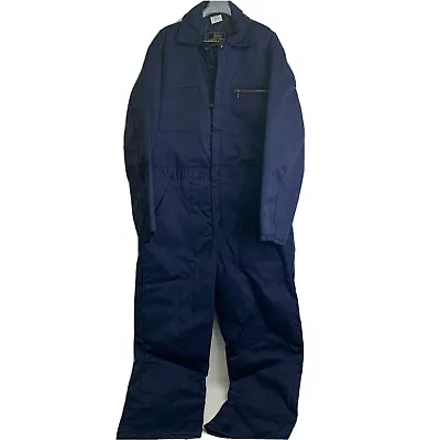 Vintage Sears Work N Leisure Navy 44R Michael Myers Cosplay Coveralls Quilted • $99.99