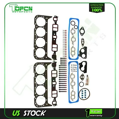 Head Gasket Set Bolts Kit 1988-1995 Fits Chevrolet C1500 5.7L 350CID V8 OHV VIN • $54.26