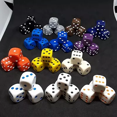 10× 14mm D6 Spot Dice Various Colours And Quantities RPG/War Gamming • £2.40