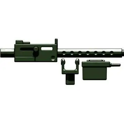 BrickArms M1919 Machine Gun (OD GREEN) For Minifigures  WW2 Soldier NEW • $1.99