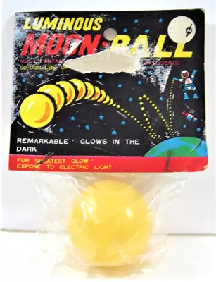 Vintage Glow In The Dark Luminous Hi Bounce Moon Ball Unsold Store Stock Japan • $34.99