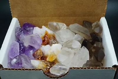 Crystal Points Collection 1/2 LB Amethyst Citrine Clear Smoky Quartz Points • $14.21