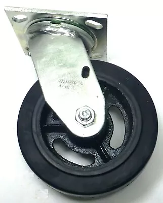 6  Swivel Caster - Rubber Tread On Metal Core Wheel - 450 Lbs Cap. • $20.99