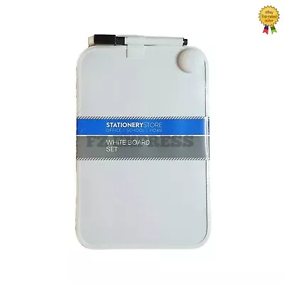 £3.95 • Buy Magnetic A5 Memo Fridge Notice White Board Dry Wipe Free Marker & Pen Holder