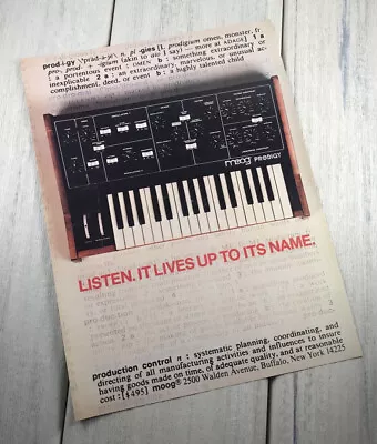 Moog Prodigy Synthesizer 1979 Vintage Original Print Ad • $9.95