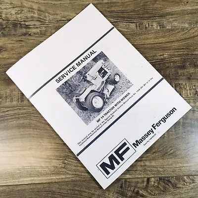 Massey Ferguson 14 Lawn Tractor With Mower Service Manual Repair Technical • $19.97