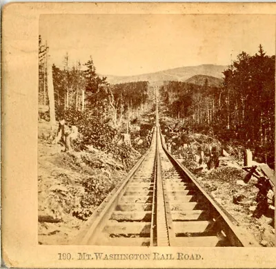 NEW HAMPSHIRE Mt Washington Rail Road--Stereoview A76 • $4.95