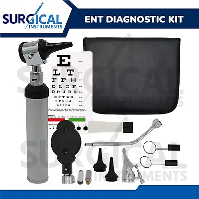 Diagnostic Set ENT Medical Surgical Instrument Otoscope Stainless German Grade • $28.99