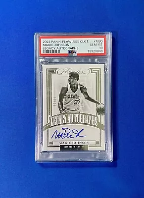 2022 Flawless Collegiate Magic Johnson Legacy Autographs 18/25 PSA GEM MINT 10💎 • $1249.99