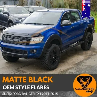 Fender Flares Kit Matte Black Fits Ford Ranger Px1 Mk1 2011- 2015 Guard Trim Oem • $325