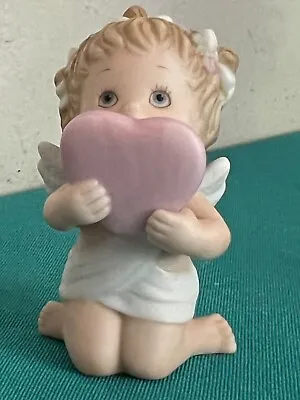 Enesco Ruth Morehead 1985 Cherub Angel Valentine Heart Figurine EUC • $20