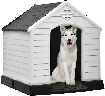 Large Outdoor Dog House (41''L X 38''W X 39''H Gray) • $126.49