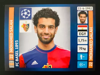 2013-14 Panini Champions League # 372 Mohamed Salah FC Basel 1893 Rookie Sticker • $33.99