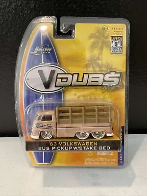 $15.99 • Buy Jada Toys V Dubs '63 Volkswagen Bus Pickup W/ Stake Bed - Wave 3 - 1:64 Scale