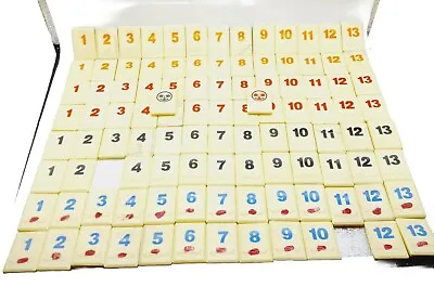 Vintage Rummikub 1980 Tile Rummy Game Tiles Only Missing 3 & 11 Instructions  • $18.88