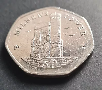 Milners Tower 2015 50P Isle Of Man Decorative Collectable Coin • £1.50