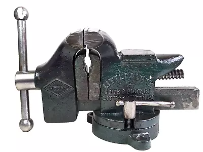 Vintage Littlestown No. 25 Bench Vise 3-1/2  Jaws Swivel Base LITTCO USA • $75