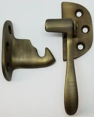 RIGHT HAND ANTIQUE Solid BRASS Ice Box Latch 3/8  Off Set Vintage Retro Freezer • $18