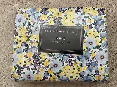 NWT $240 TOMMY HILFIGER King Comforter Cover Floral Design 92'' X 107'' Cotton • $85