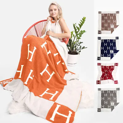 £35.99 • Buy 2023 Cashmere Throw Blanket Wool Plaid Soft Warm Shawl Sofa Bedding Blanket Gift