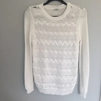 Wallace Madewell Womens Size S Small White Long Sleeve Sweater Knit • $4.99