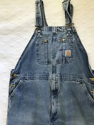 Men's Vintage Carhartt Denim Bib Overalls • $20