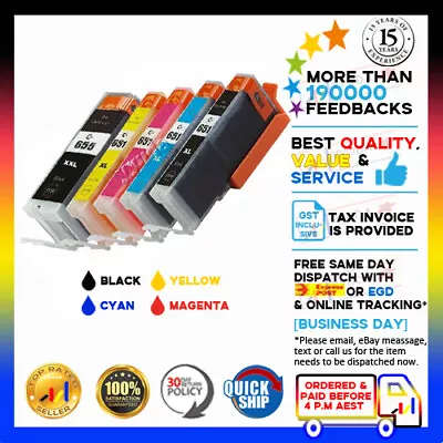 12x NoN-OEM Ink PGI-655XXL CLI-651XL For Canon Pixma MX 726 MX926 IX 6860 • $22.90